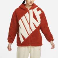 NIKE耐克连帽外套运动休闲仿羊羔毛女装夹克FB8696-832 D