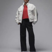 NIKE耐克外套运动休闲仿羊羔毛立领女装夹克FD7169-133 D