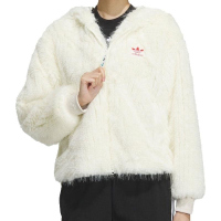 adidas/阿迪达斯三叶草连帽外套运动休闲仿皮毛保暖女装IX4225 C