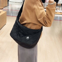 阿迪达斯 (adidas)休闲女新款运动格纹单肩斜挎手拎包 JY0904 C