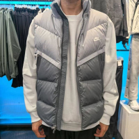 NIKE耐克羽绒背心运动休闲轻便保暖男装立领马甲DV1136-077 D