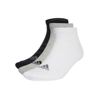 阿迪达斯 男女同款字母Logo嵌花针织短袜 3双装 IA3945 D