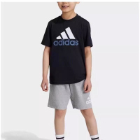 Adidas阿迪达斯童装 时尚经典运动短袖套装 IX7325 D