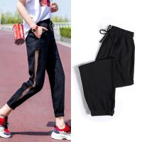 黑色特价七分运动裤女夏学生韩版显瘦宽松秋装女纱休闲哈伦裤子