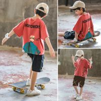 童装男童套装2019新款夏装儿童红洋气中大童男孩帅气时髦韩版潮