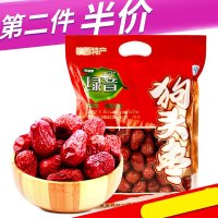 绿音 狗头枣陕西特产大枣简易装陕北红枣1000g 清涧枣干 1000g*2包
