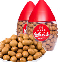 如水鱼皮花生豆 日本豆花生坚果炒货孕妇休闲零食大礼包 鱼皮花生500g*2罐