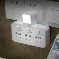 开关插座转换器一转三位无线扩展小夜灯USB多功能排插板插头转换