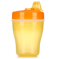 贝亲(Pigeon)婴儿双层保温饮水杯 宝宝喝水杯 鸭嘴学饮杯150ml DA31(橙黄)5个月