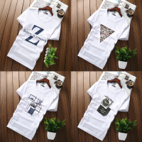 男士短袖T恤新款纯棉大码男装青少年圆领韩版打底衫潮