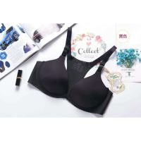 夏季无钢圈文胸前排扣聚拢光面无磁少女小胸罩内衣薄款一片式无痕