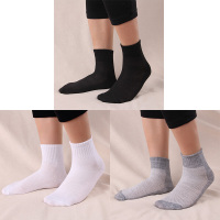 夏季袜子男薄款纯白色中筒袜夏天透气网眼短袜运动商务短筒袜男袜混色10双均码