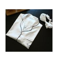 睡衣女夏冰丝睡裙韩版仿绸短袖宽松家居服薄款简约中长裙子白色均码