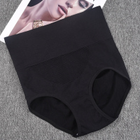 收腹内裤产后塑身无痕高腰紧身提臀收胃塑形棉质档束腰裤头女黑色高腰蜂巢均码(80-150斤)