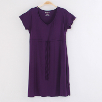 睡裙女夏带胸垫中长款连衣裙中裙宽松免文胸可外穿夏天睡衣