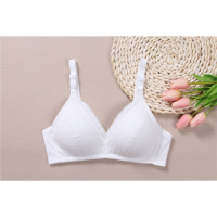 薄款软海绵无钢圈文胸棉内衣女学生高中少女育期聚拢胸罩婷峰 白色 1712 32/70AB