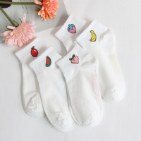 5双装韩版夏季船袜小清新莓薄短袜学生休闲运动少女白袜子 橱窗5色装 均码