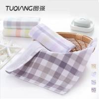 图强两条装纱布毛巾婴儿儿童洗脸小毛巾纯棉宝宝方巾婴幼儿手帕