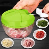 尚屹-家用蒜泥器手动打捣切绞压蒜料理搅肉碎菜机蒜蓉拉大蒜臼厨房神器