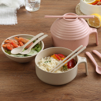 网红泡面碗小麦学生宿舍家用餐具套装盘碟日式吃饭汤碗