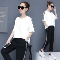 菌曼莎2019夏季新款韩版休闲时尚运动套装女两件套衣服女装