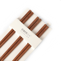 玉米(corn) 常规儿童筷子(红檀木15cm3双装)实木无漆无蜡 宝宝专用短筷子