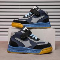 尘贺 新款皮面中邦童鞋保暖运动休闲板鞋男童户外面包鞋女童鞋