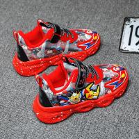 尘贺 奥特曼款儿童灯鞋小童保暖棉鞋网红夜间发光鞋过冬防水鞋