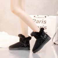 尘贺 雪地靴女2022新款冬季雪地棉鞋加绒加厚面包鞋防滑保暖女靴子