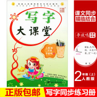 正版写字大课堂二年级人教版上册 2年级RJ上册写字课文同步 小学写字同步练习册 李放鸣 铅笔钢笔楷书正楷硬笔书法临摹
