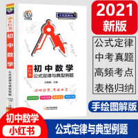 2021新版小红书手绘图解版初中数学公式定律与典型例题初中数学知识点提要整理大全中考真题中考适用瓜二传媒初中数学辅导书资
