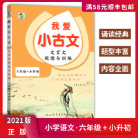 [正版2021版]乐双图书我爱小古文 文言文阅读与训练六年级+小升初 小学语文文言文阅读技巧训练语言积累专项训练作业