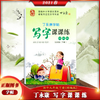 【正版2021春】丁永康字帖写字课课练九年级下册部编人教版9年级下册初中初三语文教材同步专项训练字本练习册硬笔书法天