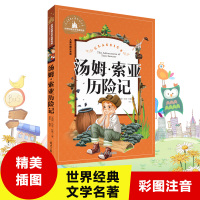 汤姆索亚历险记小学版正版少儿彩图注音版 世界经典儿童文学小说名著读物带拼音故事书6--7-8-9周岁 小学生一二三年级课