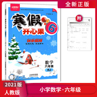 [正版2021版]全能测控寒假开心果 小学数学六年级RJ人教版 6年级小学寒假生活作业知识梳理巩固作业本练习册天天练