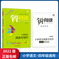 [正版2022版]锐阅读阅读与写作 小学语文四年级全册 4年级上下册通用小学生阅读专项训练技巧点拨阶梯训练趣味插图辅