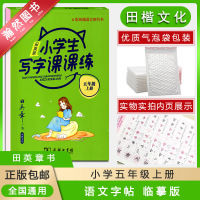 【正版】田楷文化 田英章小学生写字课课练语文五年级上册统编人教版临摹版5年级上册RJ版小学生课本同步写字训练辅导