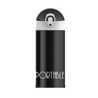 艾可思小团圆保温杯韩版男女学生不锈钢真空保温水杯情侣水杯闺蜜杯定制礼品生日礼物杯子[280ML黑色]