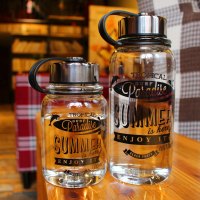 大容量水杯创意户外运动车载泡茶水瓶简约生活日用玻璃杯子便携水杯家居器皿