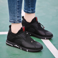 金丝兔圆头系带网面街拍小白鞋女厚底韩版休闲鞋女百搭透气运动鞋