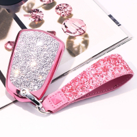 富屯 凯迪拉克钥匙包 凯迪拉克带钻钥匙包ATSL/XT5/CT6汽车钥匙包镶钻壳套扣 璀璨粉