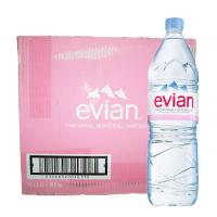 依云（Evian） 天然矿泉水 1500ml*12瓶 1.5L大瓶装