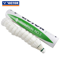 胜利VICTOR威克多比赛3号羽毛球 经典比赛用球 3号球77速 稳定耐打 1筒包邮