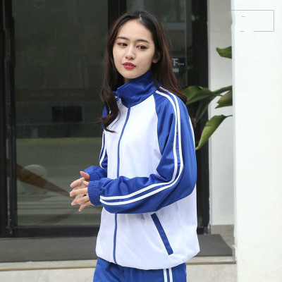匆匆那年校服套装学院风高中学生班服韩版蓝白运动会开幕式服装