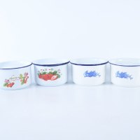 厨萬家 老式搪瓷饭缸饭盆饭盒 怀旧经典搪瓷杯 泡面杯带把带盖饭缸