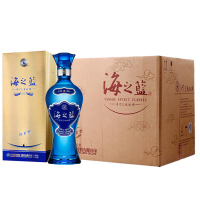 [正品保证、假一赔十]洋河(YangHe)海之蓝42度480ml×6瓶整箱装 蓝色经典 洋河官方旗舰店 浓香型白酒