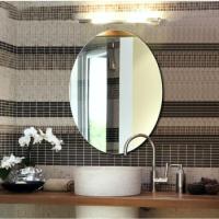 浴室镜高清卫浴镜椭圆形精致磨边防水防潮卫生间镜子梳妆台镜椭圆40x60海绵胶免其他波迷娜BOMINA