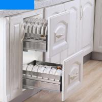 味料厨柜味品篮拉篮圆钢柜体加粗轨道平篮多功能柜体橱柜不锈钢味拉篮不锈钢波迷娜BOMINA