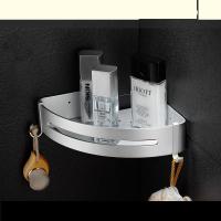 吸盘欧式不锈钢白色收纳洗漱洗澡间浴室单层加厚厕所壁挂铜厕所洗手间卫生间浴室三角波迷娜BOMINA