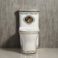 卫浴家用抽水马桶虹吸式坐便器彩色欧式静音节水洁具250/350波迷娜BOMINA